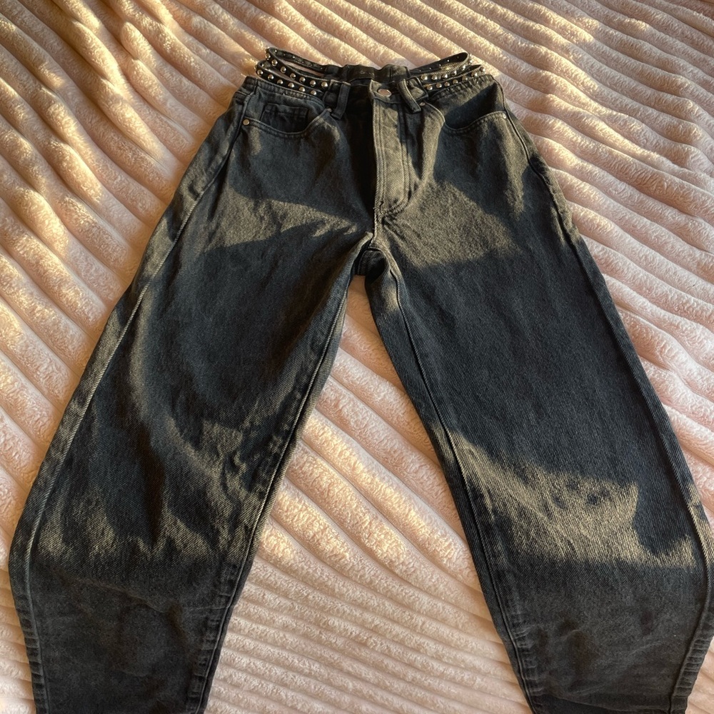 Black Studded Jeans